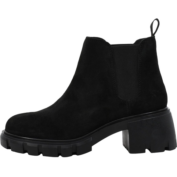 Steve Madden Howler Black Chunky Ankle Booties - Picture 7 of 10